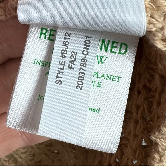 JCREW Heavy Knit Turtleneck Short Sleeve Sweater Cotton Poncho - Picture 10 of 11